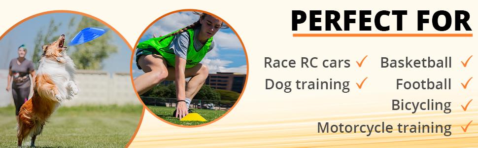 75/50/25 Pack, Pro-Grade Soccer Training Cones Set, Durable Agility Soccer Cones with Carry Bag & Strap Holder Ideal for Sports Training, Football, Soccer, Basketball- Trusted by Coaches & Athletes