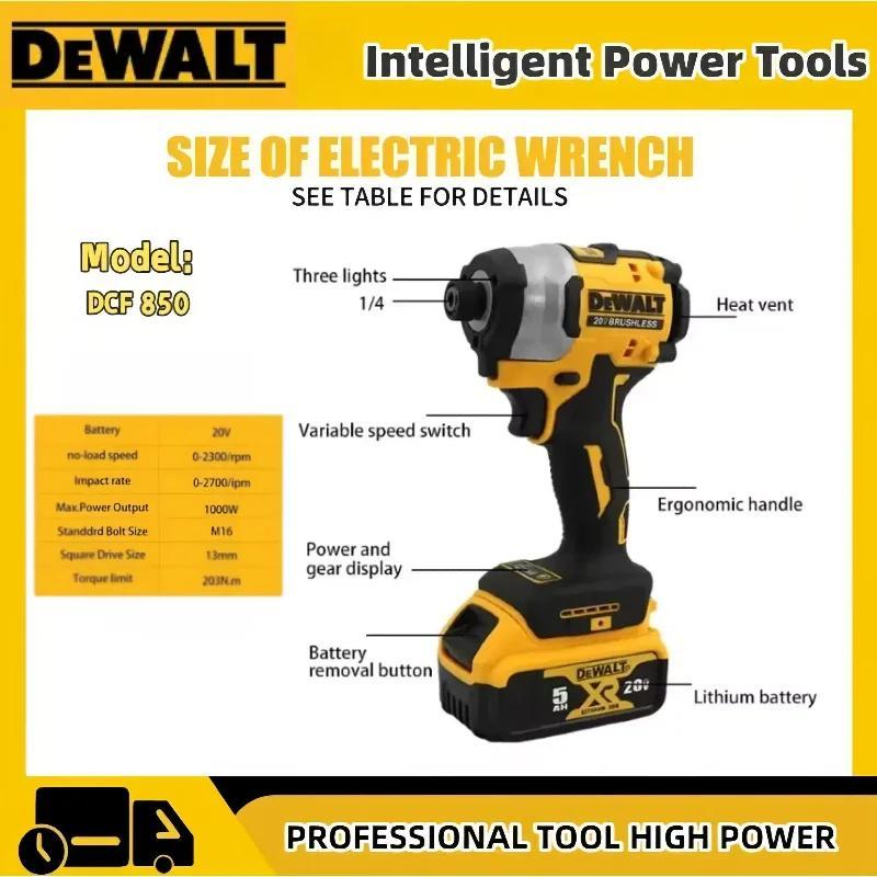 DEWALT DCF850 20V MAX Brushless Cordless Impact Driver | High Torque | Heavy Duty Lithium Power Tool