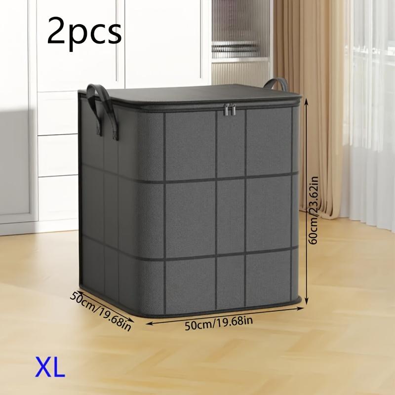 2pcs Large Capacity Foldable Storage Bags for Clothes and Quilts - Durable, Dustproof, and Aesthetic Organizer Solution, Perfect for Home or Dorm Use, Moving, and Seasonal Storage, Moving Bag|Decorative Storage|Durable Organizer, Clothes Or