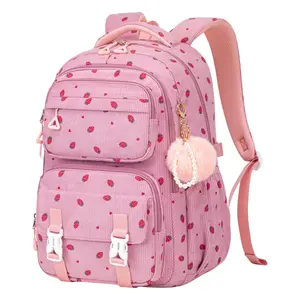 Stylish Waterproof Student Backpack, Durable Multi-pocket Large Capacity Bookbag, Casual Lightweight Daily Backpack for Teen Girls Middle High School