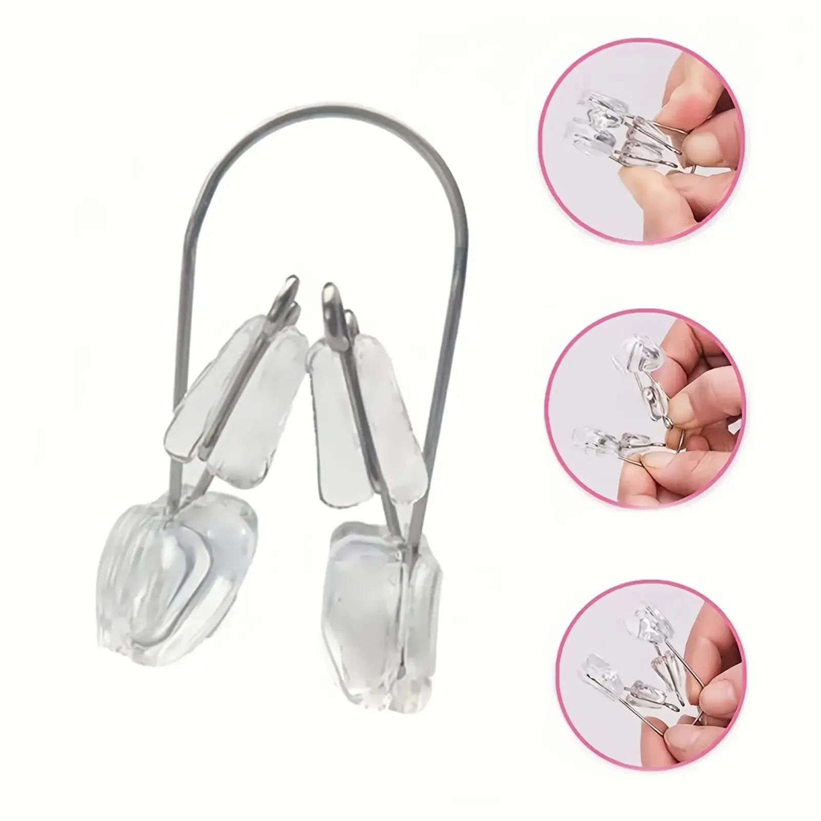 Adjustable nose shaper Non-surgical nose lift hook, reusable, transparent, fragrance-free, no batteries required, multiple scenarios for beauty and comfort, nose lift hook Nose-Shaped Device ice roller face