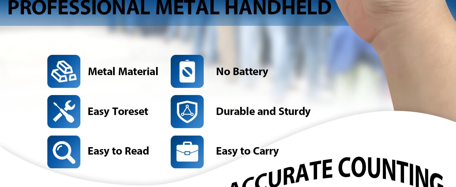 AGS 6 Pack Clicker Counter, Hand Tally Counters Clicker with Black Nylon Lanyard, 4 Digit Display Pitch Counter for Knitting, Coaching, Golf, Lap,Fishing,Umpire, Baseball, Row Sport