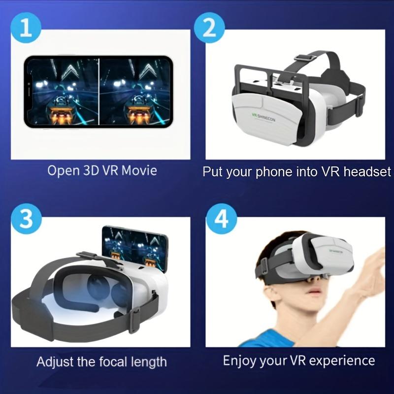 3D Movie VR Glasses, Integrated Game Console Immersion Virtual Reality Glasses, Game Accessories, Gaming Gift for Winter