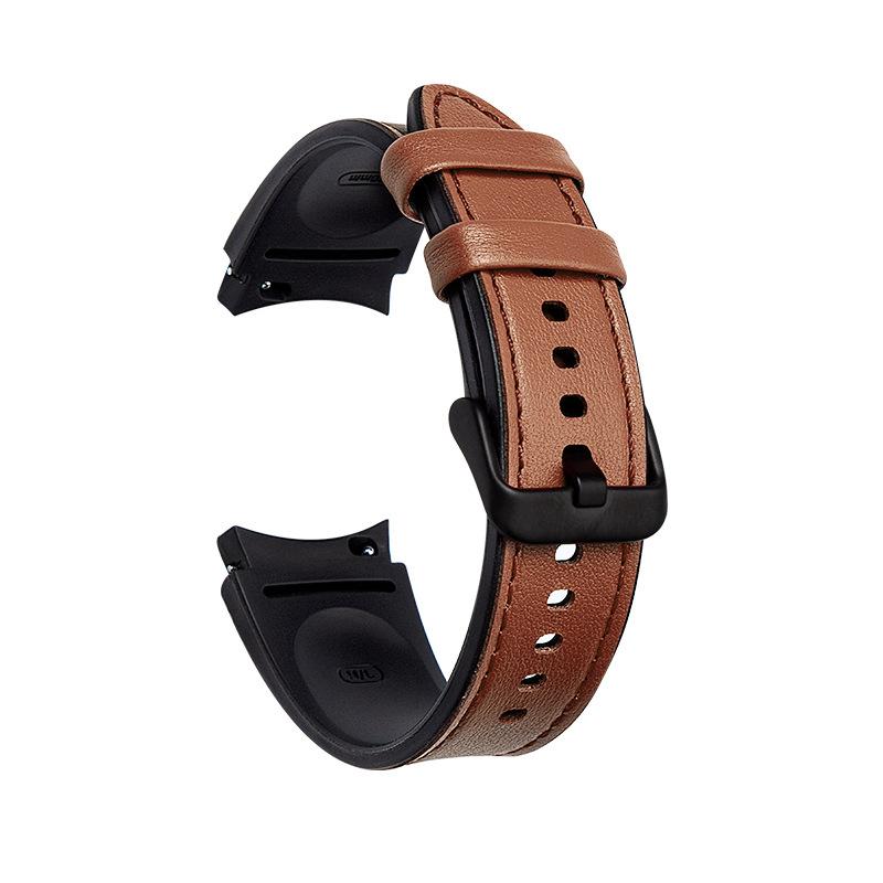 Suitable for Samsung watch straps, Samsung Galaxy Watch7 silicone leather fashion two-tone sports strap