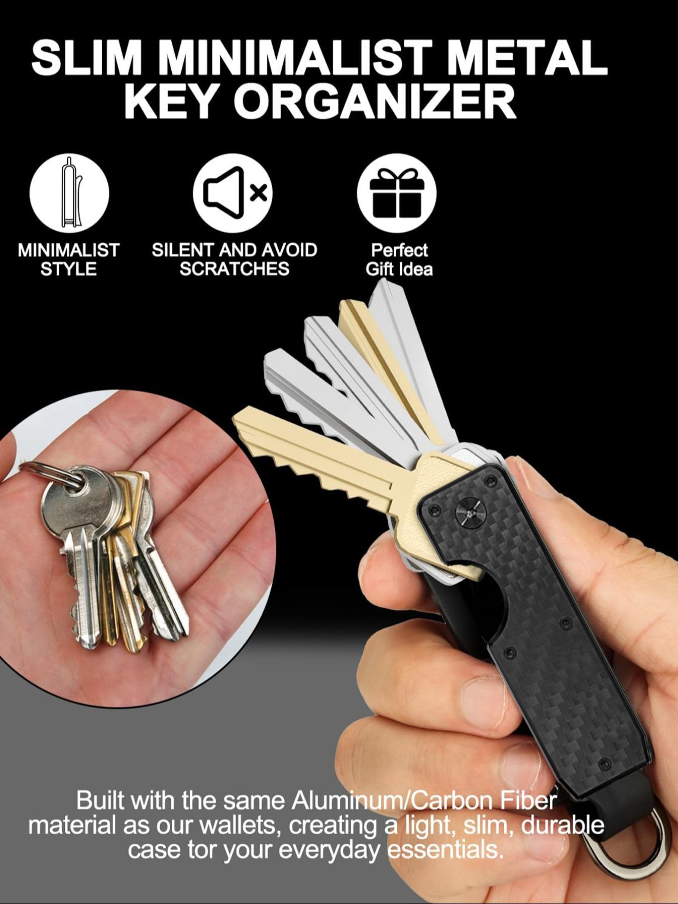 Fashionable Metal Key Organizer for 2-6 Keys, Compact Design, Suitable for Daily Commute, Ideal Gift, Minimalist Design Keychain