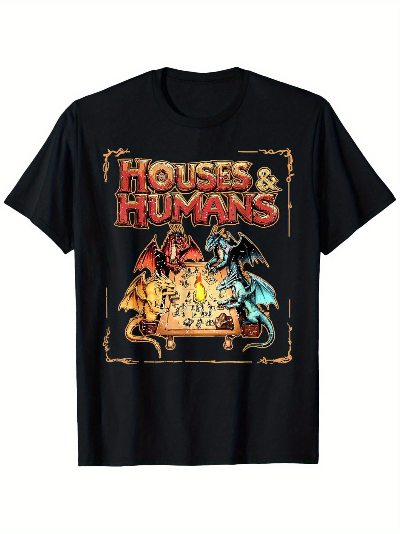 Houses and Humans Vintage Retro 90s Funny Gamer Gaming T-Shirt for Mens, 100% Cotton, Super Soft, Breathable, Casual Short Sleeve, Crew Neck, Summer Perfect for Daily Wear & Holiday Gifts