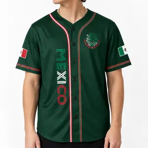 Mexico Green Baseball Jersey Shirt Unisex, Mexican Flag Button Down V Neck Short Sleeve Fan Outfit for Cinco de Mayo Soccer Fiesta,clothes,outfits,men's wear,men fashion,summer men clothes,fashion men clothes,4th of july shirts