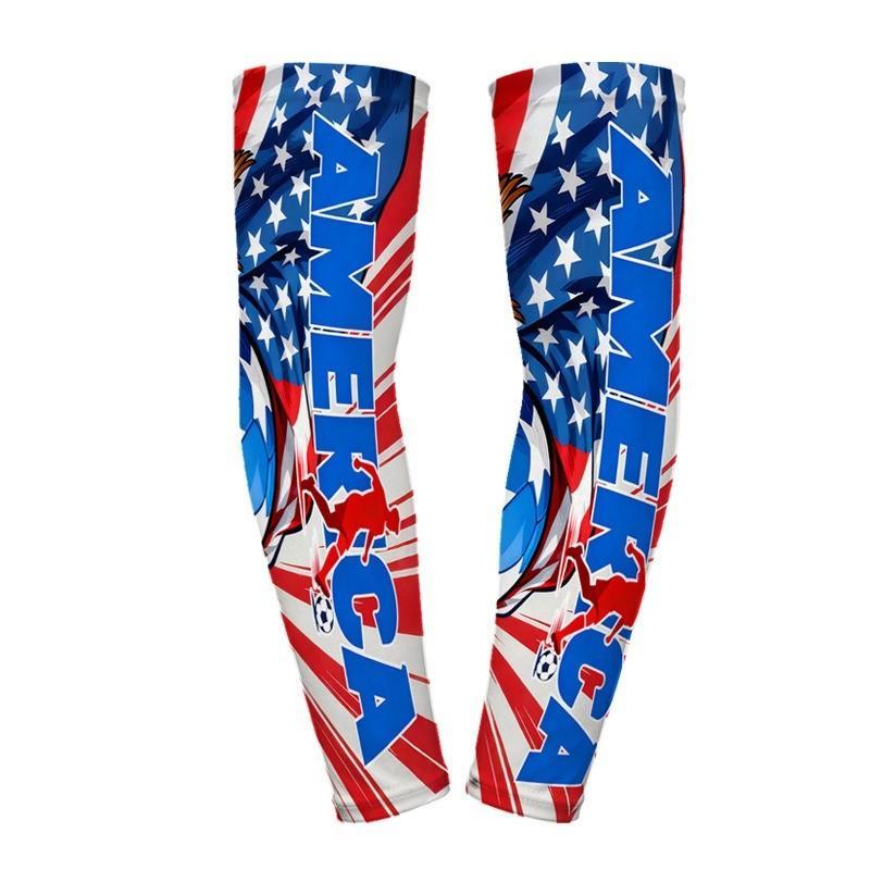 2026 World Cup Fan Arm Sleeves Sun Protection Breathable Stretch Team Spirit Wear Soccer Stadium Accessories For Usa Mexico Canada Supporters
