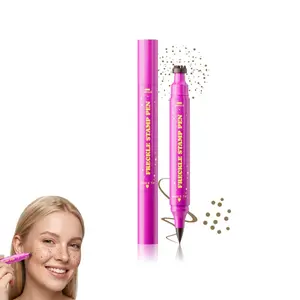 Double-Ended Freckle Stamp Brush, Realistic Freckle Makeup, Soft Sponge Tip, Waterproof Long-Lasting, Natural or Bold Look, Mouse