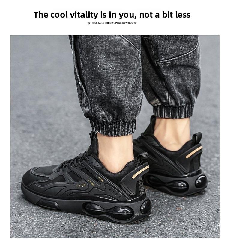 Men's Shoes 2026 Spring and Autumn New Breathable Shoes Men's Trendy Versatile Thick-Soled Casual Sports Shoes Mesh Dad Shoes