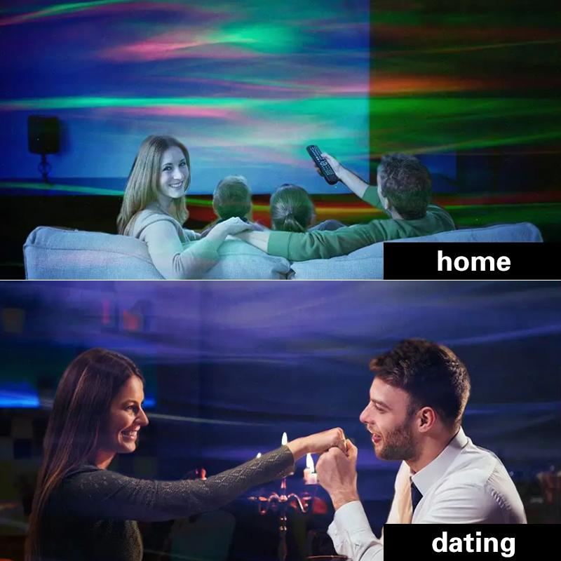 LED Projector Lamp with Remote Control, 1 Count USB Powered Color Changing Round Spotlight with Infrared Sensor, Decorative Light for Bedroom, Wedding, Travel