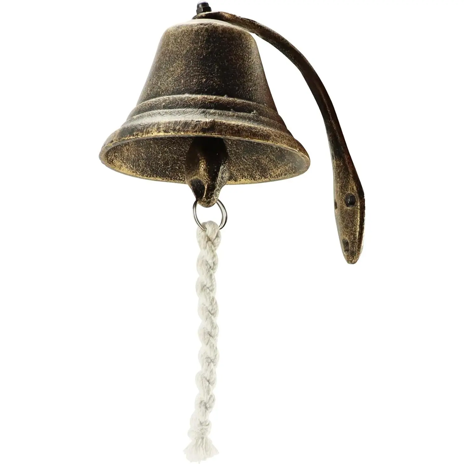 Cast Iron Vintage Hanging Bell – Loud Rustic Wall Bell for Farmhouse Porch & Garden Entry