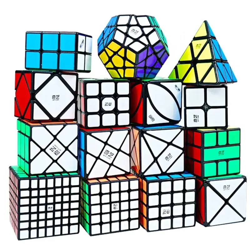 QIYI Speed Magic Cube 3x3x3 4x4x4 5x5x5 Puzzle Black Stickers Magic Cube Education Learnning Cubo Magico Toys