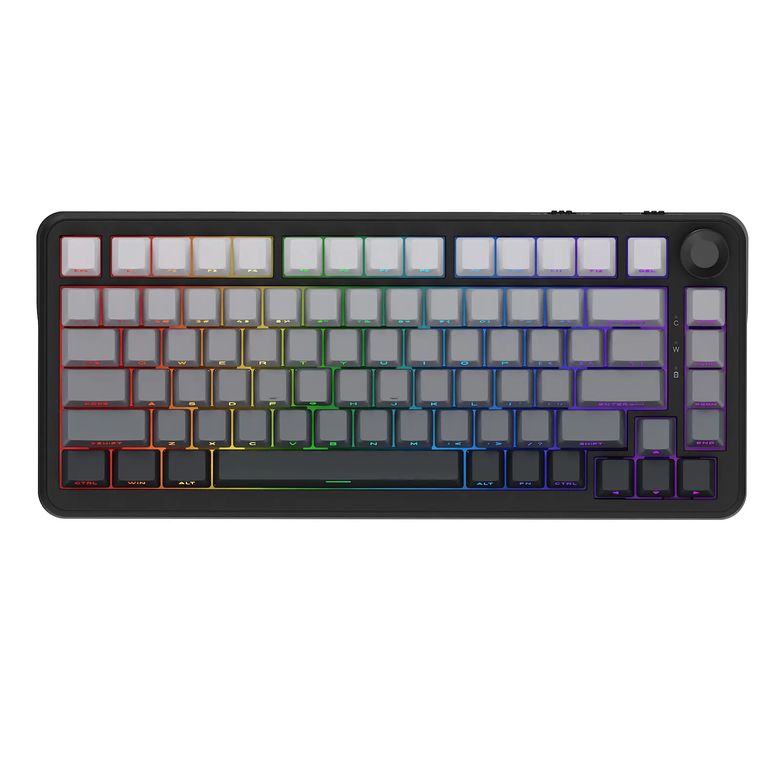 AJAZZ AK820 MAX PLUS Wireless Game Mechanical Keyboard Birch Switch Side Engraved Key Cap Metal Adjustment Knob Custom Computer Office Keyboard RGB DIY Support Multi system Suitable for Games, Office, Pc Accessories Gaming