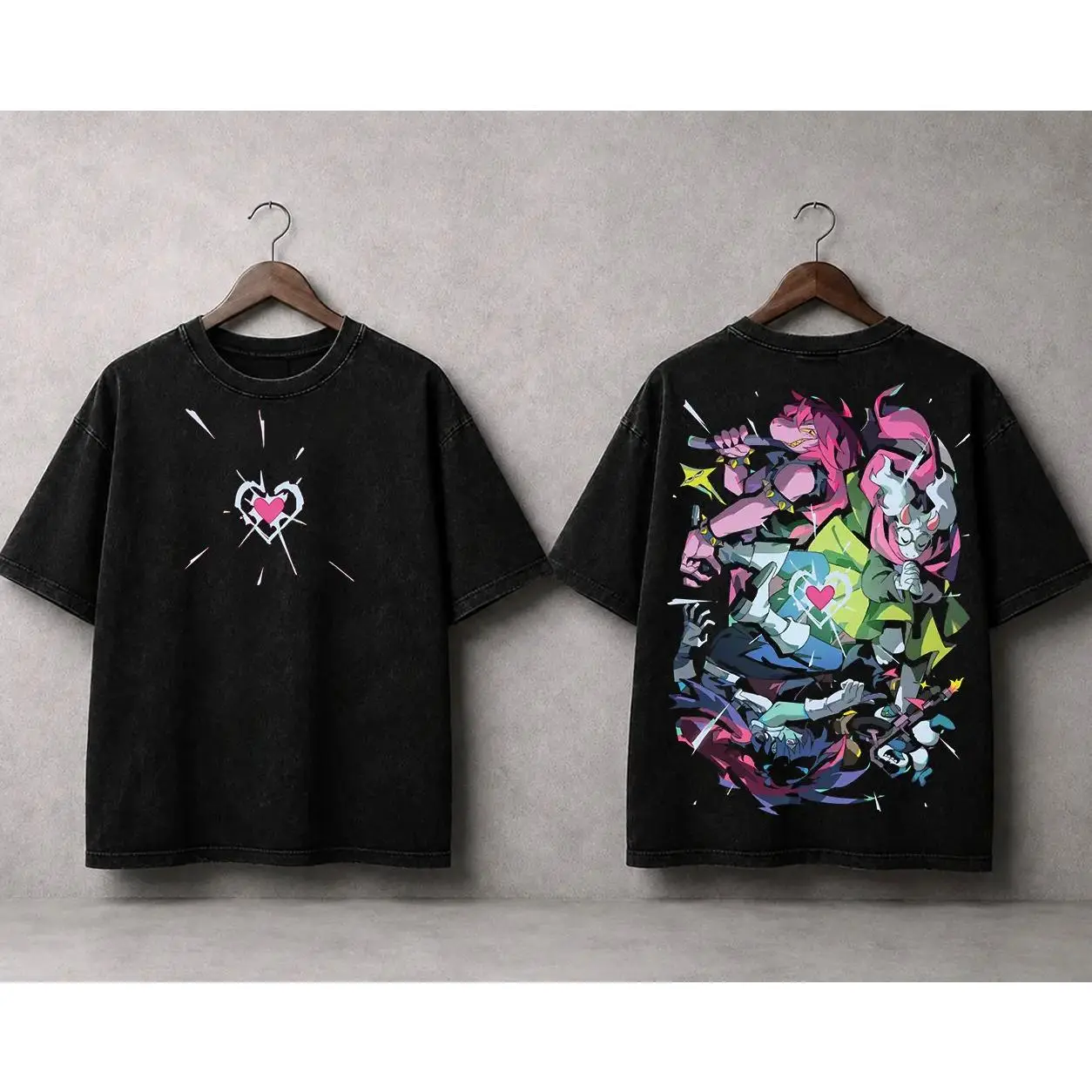 Deltarune Game Graphic Tees Washed Tee Game Acid Washed Lightweight Cotton TSHIRT, Gift For Gamer Men's Regular, men gifts graphic tee comfy anyone casual menswear apparel top everyday