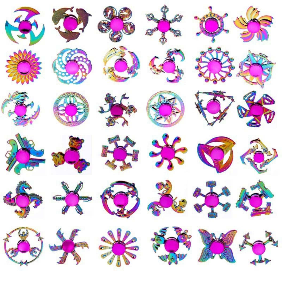 TikTok hit product Metal Fidget Spinner Alloy Hand Spinner Boxed Stress Relief Toy for Kids Adults Office Desk Fidget Toys