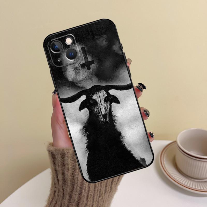Devil Satan Dark Art Phone Case For iPhone 17 15 14 Plus 11 12 13 16 Pro Max Mini Max Soft Cover, Durable, Shockproof, Wireless Charging