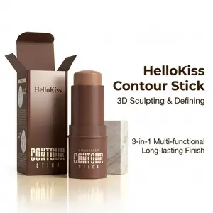 The Viral Hellokiss Highlight Stick 3-in-1 Contour, Blush & Highlight! Creamy Pearl Glow for Chiseled Cheeks & Nose, The Ultimate Face Sculptor #makeuptok #highlighter