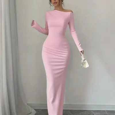 Kylie Jenner Blue Long Sleeve Dress - TikTok Shop