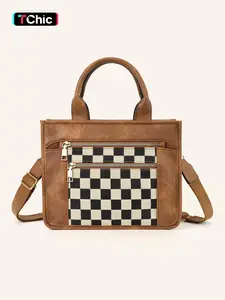 Women's Tote Bag, Fashionable Shoulder Bag for Daily Used, Casual Trendy Versatile High-quality Daily Commuting Bag, Girl Fashionable Bag, PU Tote Satchel