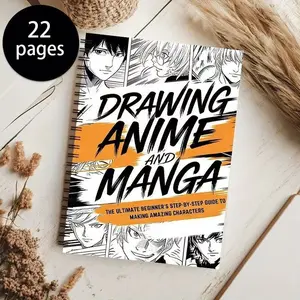 Anime Comic Drawing Tutorial Book for Beginners, Step-By-Step Guide to Draw Anime Characters, Essential Facial Features for Adults