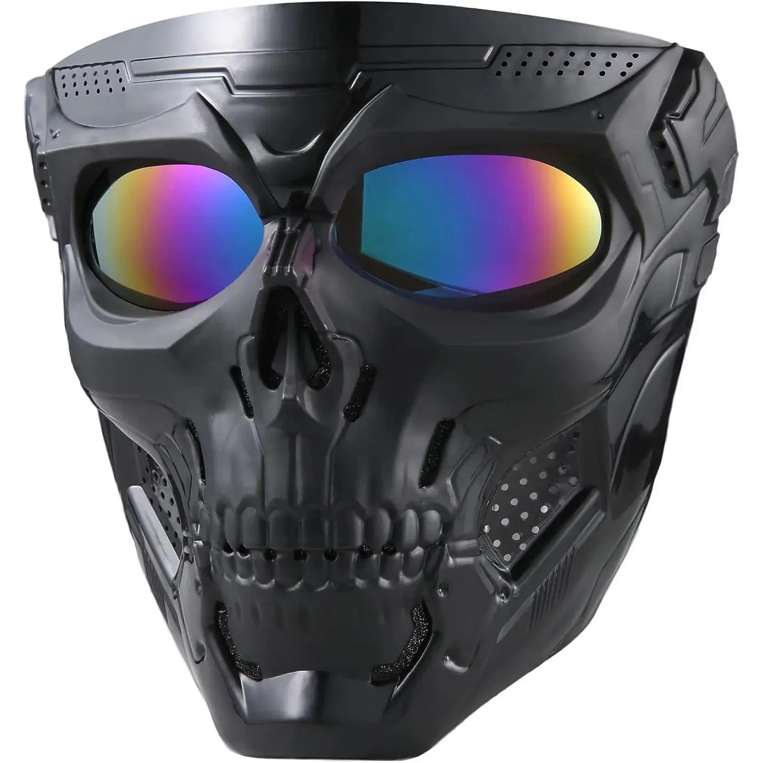 Women's Skull Print Biker Balaclava Full Face Mask - Adult Outdoor Accessory for Gaming, Halloween, Motorcycle Riding