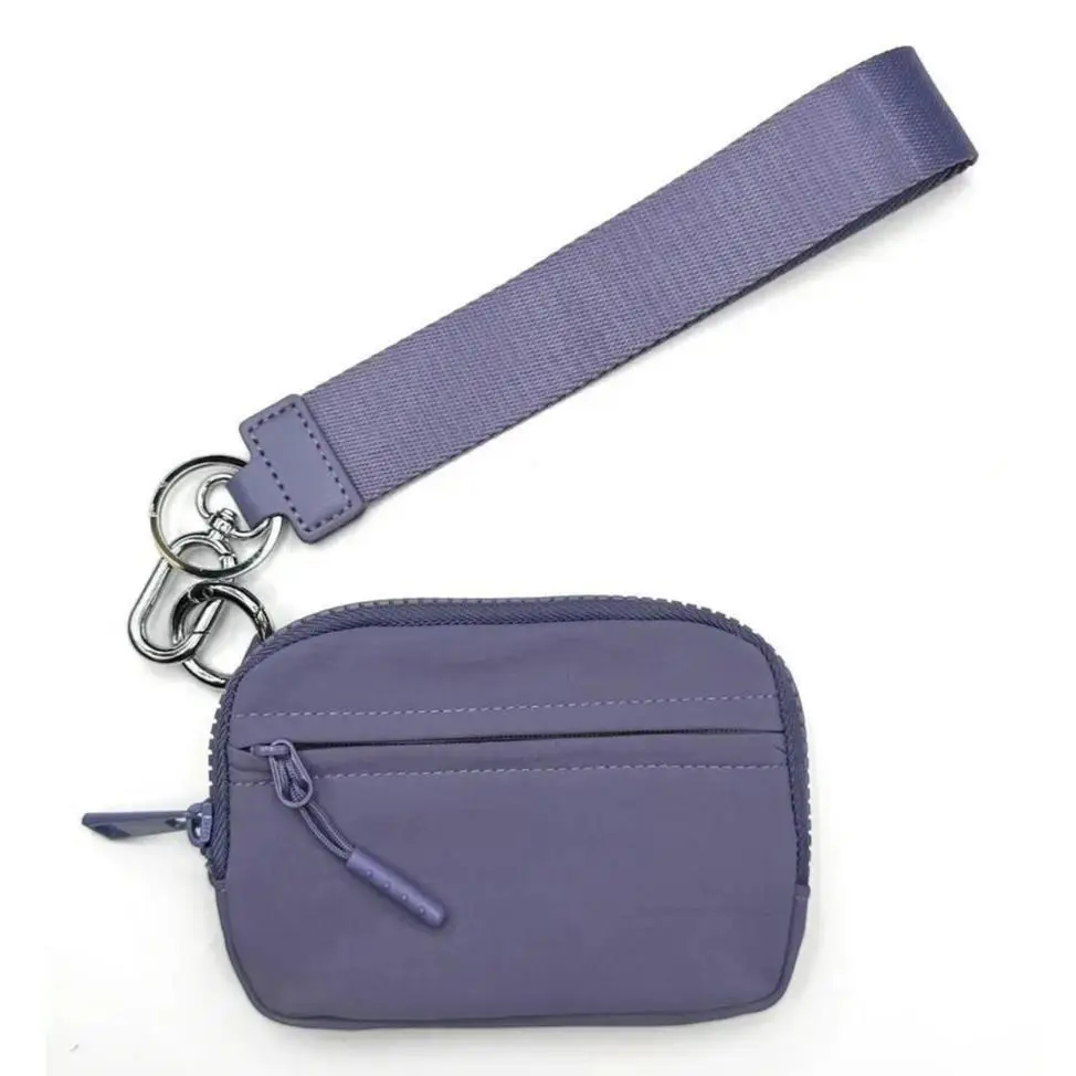 Waterproof Nylon Wristlet for Women | Multi-Functional Coin Card Holder | Compact Zipper Keychain Accessory for Daily Work Commute