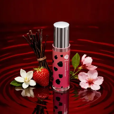 Women's 1pcs 10ml Solid Pheromone Perfume - Sustainable Floral Fruity Woody Scent with Green Tea, Strawberry, Cherry Blossom, Sandalwood, Vanilla - Portable Long-Lasting Delightful Aroma Fragrance Floral for Date Night, Vacation