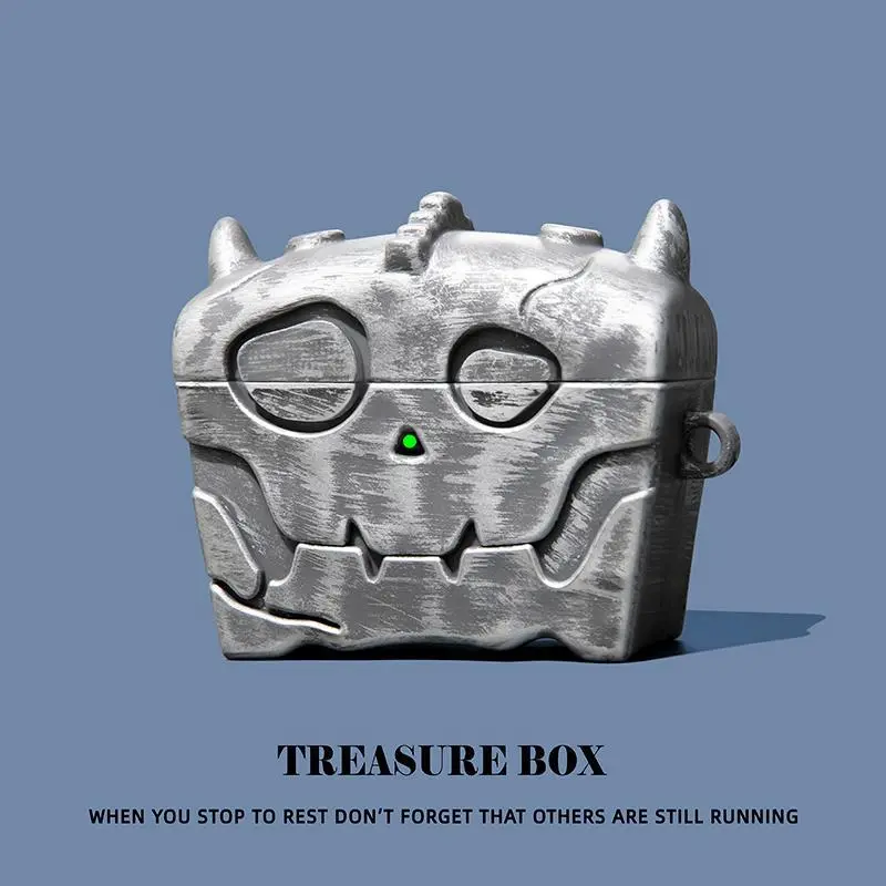 Zeldas Legend Skull Treasure Chest For Airpods Case 1 2 3 Airpods pro2 Bluetooth Earphone Protect Cover Anime Game Personalized