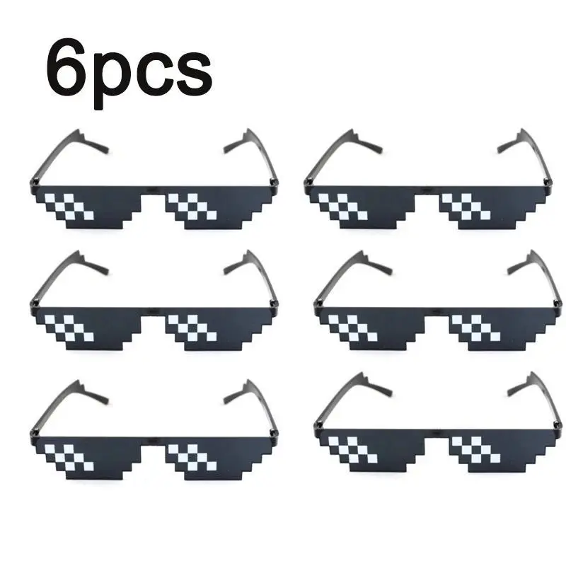 Mosaic Sunglasses Cool Party Vintage Shades Eyewear For Men Pixelated Sunglasses Funny Women Glasses