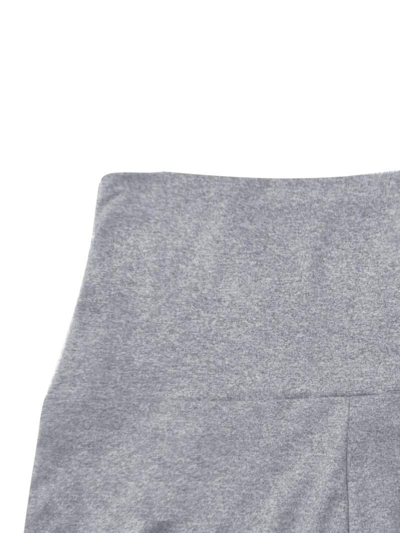 Women's Plain Ruched Flared Leggings, Casual Comfy High Stretch Bell Bottom Trousers for Daily Wear, Ladies Bottoms for All Seasons