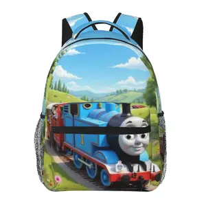 Anime Thomas The Train2 Backpack, School bag Cute Girls Boys Teens Backpacks Kawaii Kids Lightweight backpack with adjustable straps Bookbag with office Travel, School, College, Work