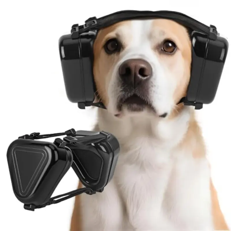 Dog Ear Muffs Noise Protection Soundproof Earmuffs for Dogs Dog Headphones Noise Cancelling Ear Muffs for Dogs Lightweight and Adjustable for Fireworks Thunder Grooming Black