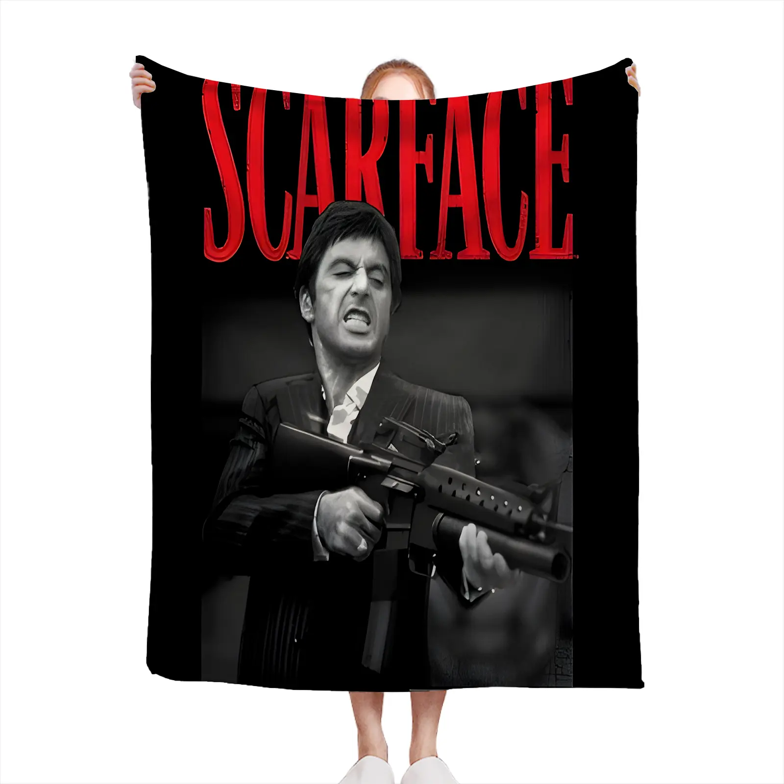 Soft Cozy Throw Blanket Polyester Scarface Movie Print Digital Design Living Room Bedroom Decor Gift For Men Fans2607230219