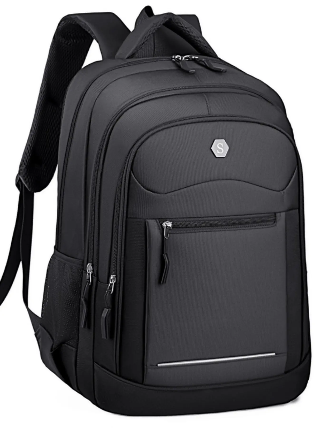 Men Business Laptop Backpack Waterproof Oxford School Backpack Multi Compartment Large Capacity Travel Rucksack Anti Theft Casual Daypack with Side Water Bottle Pocket for College Work Outdoor