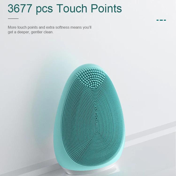 Facial Brush Cleansing Circular Shaped Face Silicone Scrub Portable Mini USB Brush Cleansing