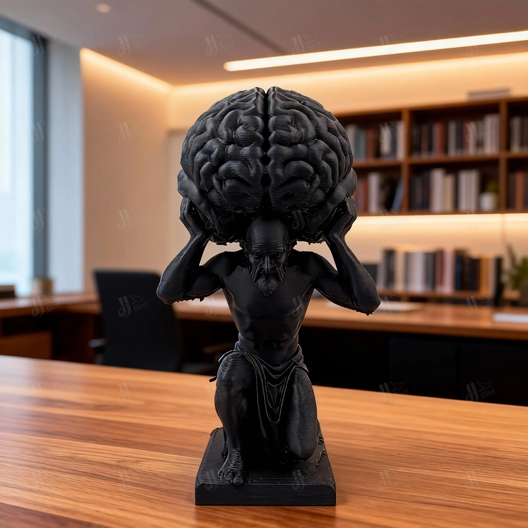 Collectible Sculpture Ornament, Figurines, Brain Art Statue, Home Decoration Collectible, Ideal for Philosophy Study Room, Office Decor, Unique Gift for New Year, Valentine's Day