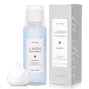 100ml Concentrated Lash Shampoo Oil-Free Eyelash Extension Cleanser for Salon & Home Care, Makes 20 60ml Unscented Lash Shampoo for Lash Extensions