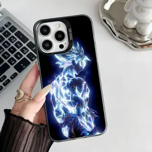 Anime GRAGONBALL Goku Phone Case IMD Phone Case for iPhone 17 Air 16 15 14 13 12 11 Pro Max Plus  Phone Cover Color Silver Cover