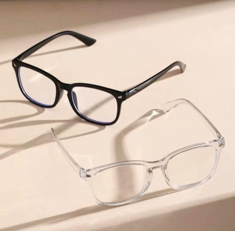 2025 Unisex Square - Framed Blue Light Blocking Glasses - Clear Lenses for Computer Gaming Phone TV