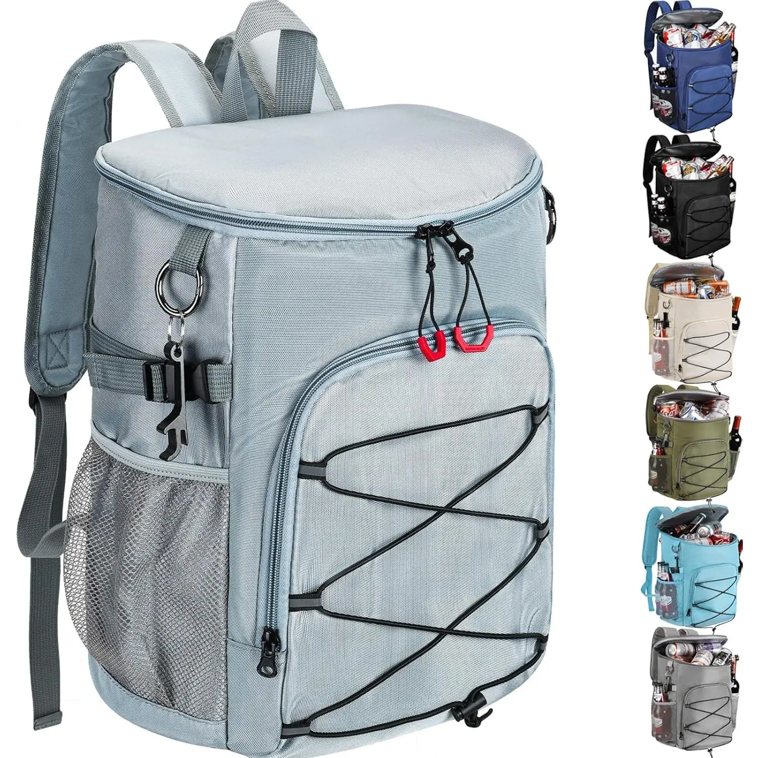Cooler Backpack 30 Cans,Portable Backpack Coolers Insulated Leak Proof,Made with Water-Resistant 900D Oxford Lightweight Cooler Bag for 12h Hot/Cold Retention