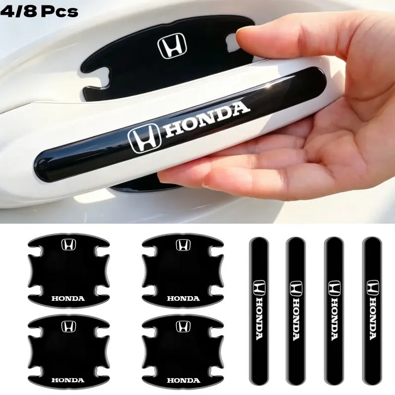 4/8 Pcs Car Door Handle Stickers, Scratch-Resistant Auto Door Bowl Paint Protection, Rear View Mirror Door Guard, Honda Models, Car Accessories, Stickers for Cars