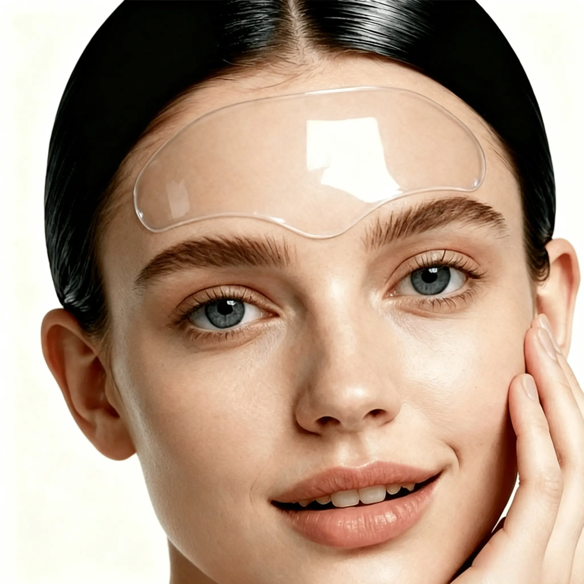 2 pcs facial patches, high-adhesive portable forehead patches, suitable for use during sleep and daily skin care, Forehead patch, Can be given as a festive gift to friends, Silicone Mask