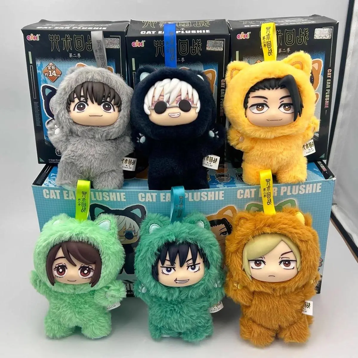 Jujutsu Kaisen 2 Cat Ear Plushie Series Blind Box Mystery Box Anime Plush Doll Kawaii Toy Collect Festvial Gift**