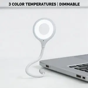 1pc Voice Control LED Reading Light Flexible Gooseneck USB Rechargeable Smart Night Light for Bedroom Office Study Voice Activation Multi-Group Brightness Adjustment Soft Light