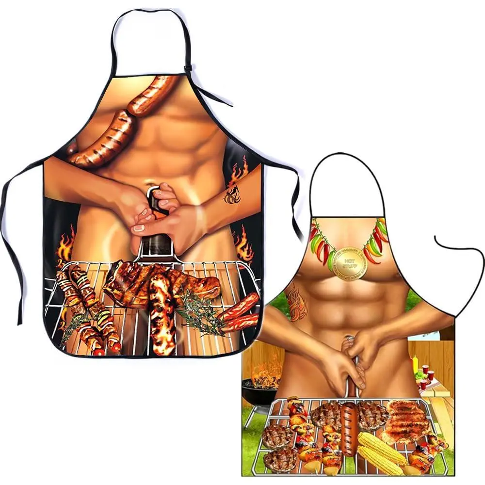 Women's Cute Funny Printed Kitchen Cooking Chef BBQ Apron - Ergonomic Design, Party Pretend Costume for Fathers, Father, Print