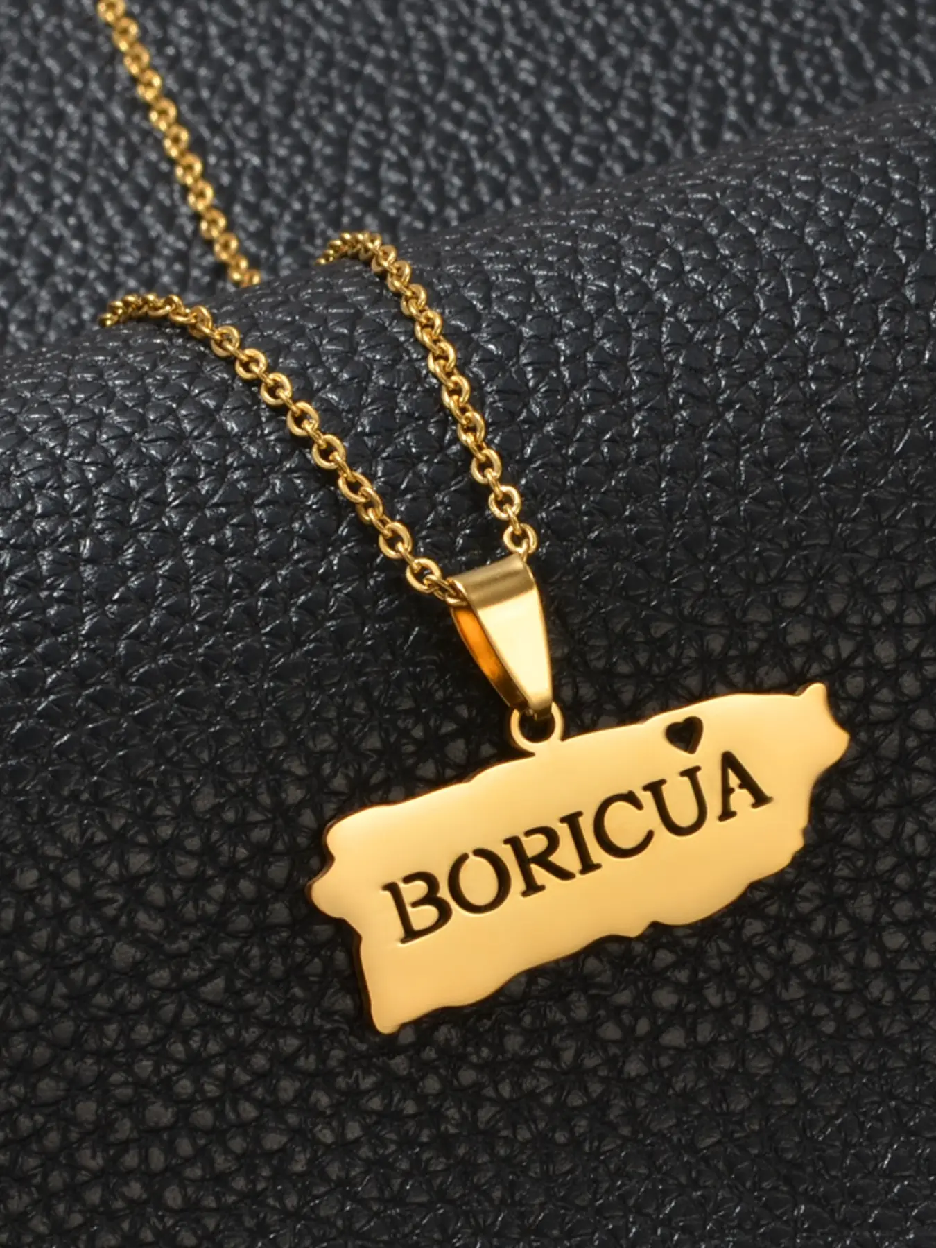 1Pc Puerto Rico Map Flag Boricua Pendant Neckaces Stainless Steel PR Ethnic Jewelry High End Necklace Minimalist Necklace Dainty Necklace Stainless Steel Necklaces