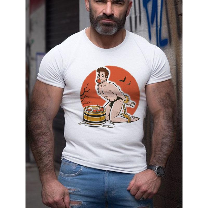 15-Color Crew Neck Printed T-Shirt - Western-Style Cross-Border Summer Bestseller - Pure Cotton, Casual, Versatile, and Stylish Short-Sleeve Men's Top