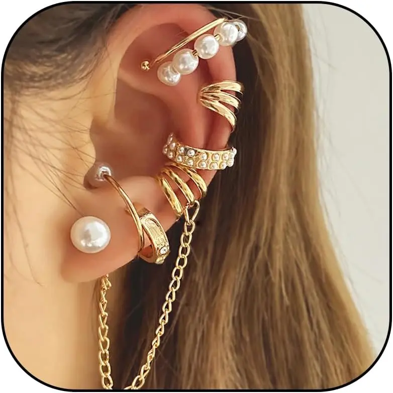 Helix Ear Cuff Cartilage Earring No  Adjustable Minimalist CZ Women Men Clip adornment valentine's day Gifts