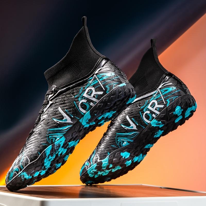 'S High-Top Soccer Shoes, Lightweight Breathable Slip-Resistant Wear-Resistant Outdoor Sports Shoes for, Competition Training Footwear with Artificial Turf Cleats, for Teenager, For Teenager